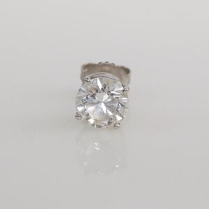 14kt Gold Single Stud Earring with IGI 1.51 Lab Grown Diamond
